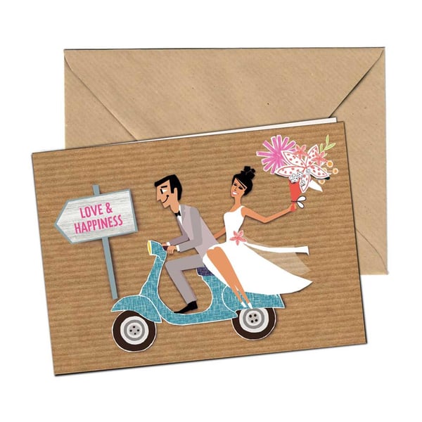 Grußkarte SIP mit Motiv Hochzeit Love & Happiness 