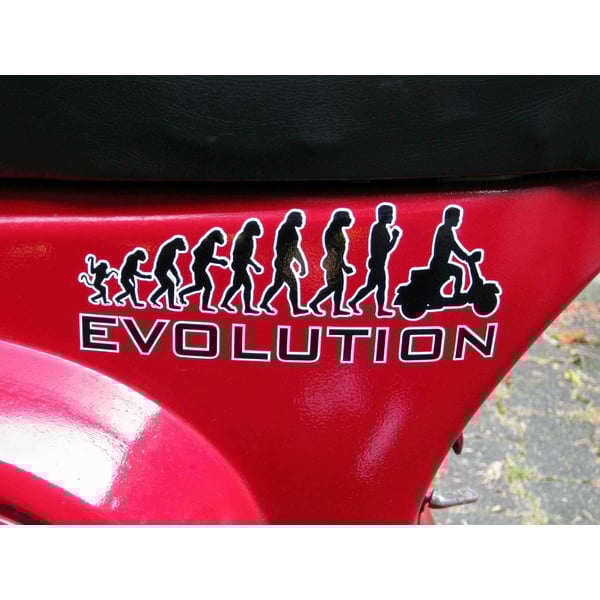 Aufkleber mit Motiv 'Evolution' 