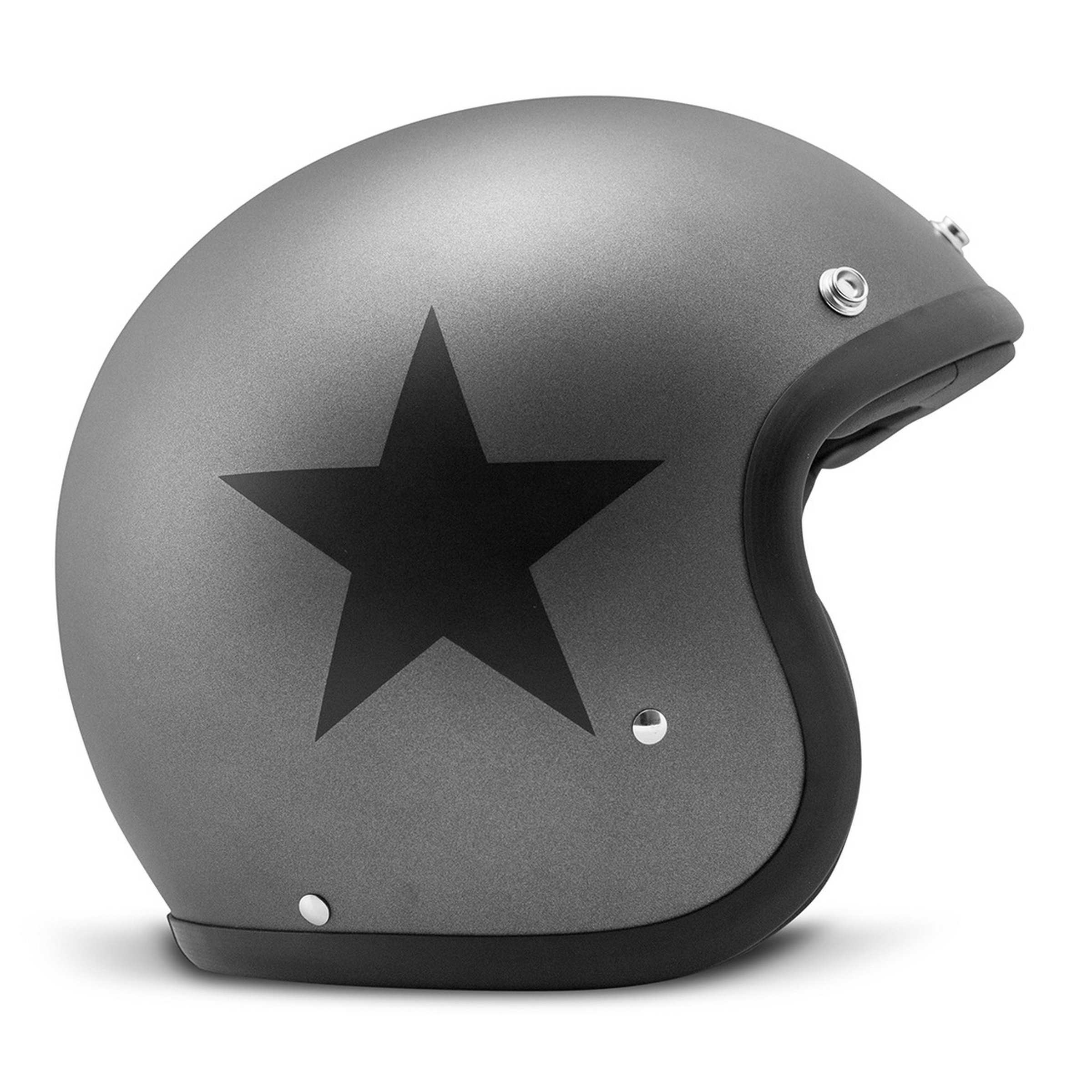 Helm DMD RETRO Star Grey, grau matt, Gr. M, 56-57cm Jethelm