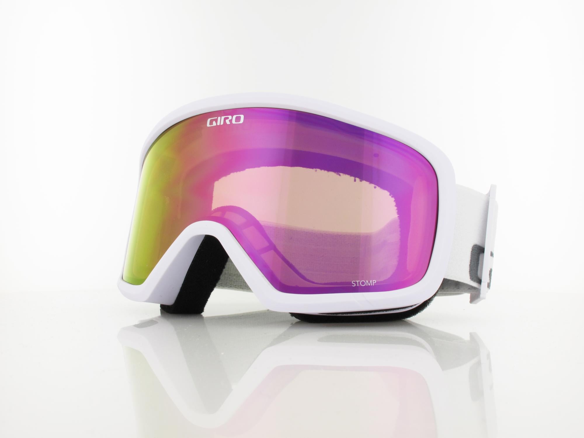 Giro Stomp 008 white wordmark / amber pink