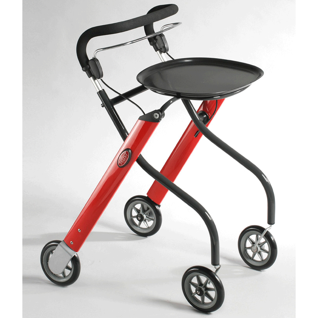 Let´s Go Rollator Edition rot/grau der Rollator für die Wohnung
