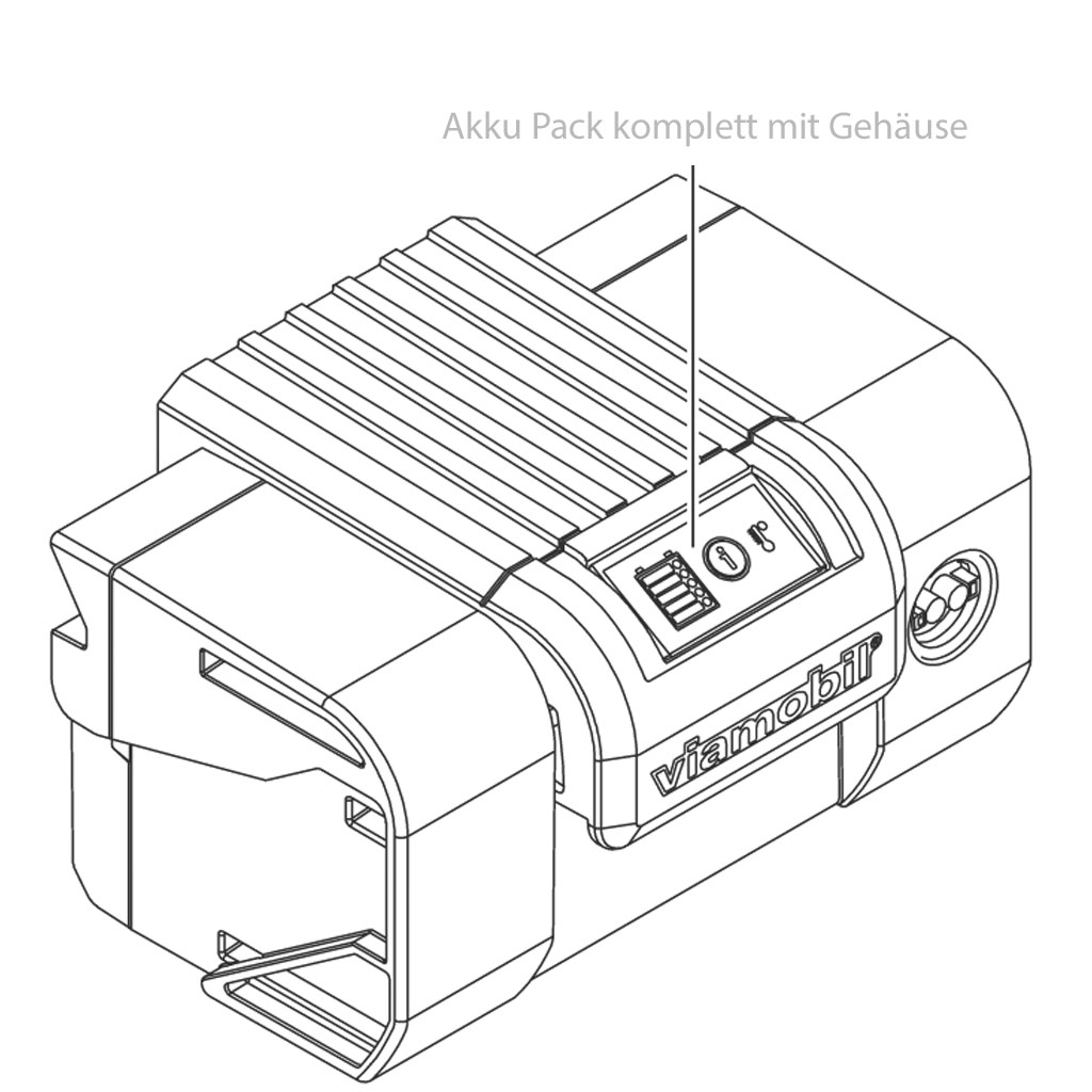 Akku Pack komplett für Alber Viamobil V25, NEU: Li-Ion Batterie, 36V,  6.6Ah, auslaufsicher und wartungsfrei, Original, Akku mit Gehäuse