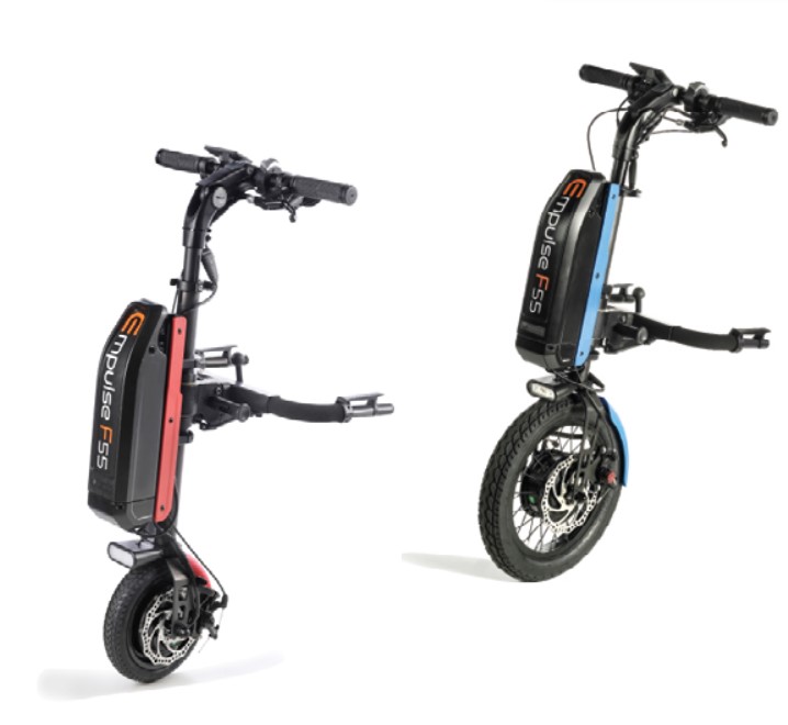 Empulse F55 elektrischer Antrieb für Ihren Rollstuhl, das e-bike für Rollstuhlfahrer, Zuggerät 6 km/h bis 110kg