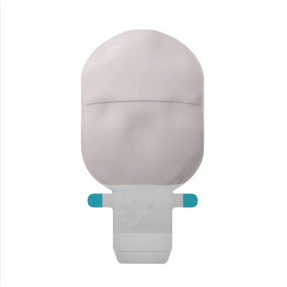 SenSura Mio Konkav einteilig Ausstreifbeutel, Midi, Stoma 10-40mm, lichtgrau, P=10 Stück