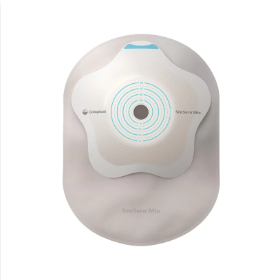 SenSura Mio Konkav einteilig geschlossener Beutel, Midi, Stoma 10-50mm, lichtgrau, P=10 Stück