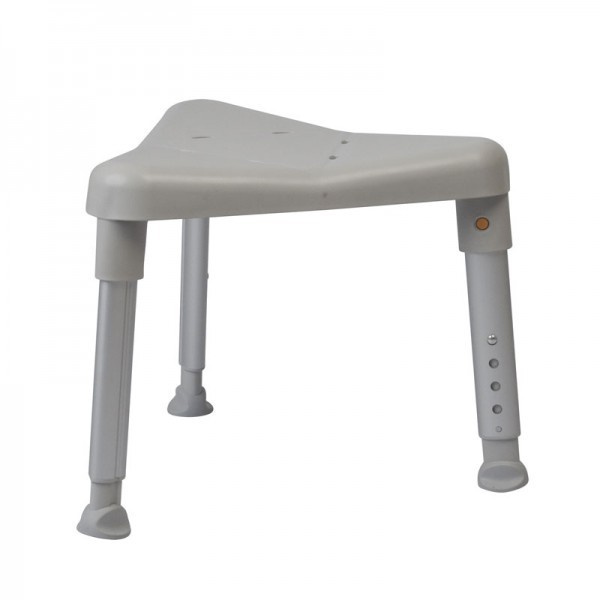 Etac Edge niedrig Duschhocker, Farbe grau, Sitzhöhe von 34,5 - 42cm besonders für kleine Benutzer