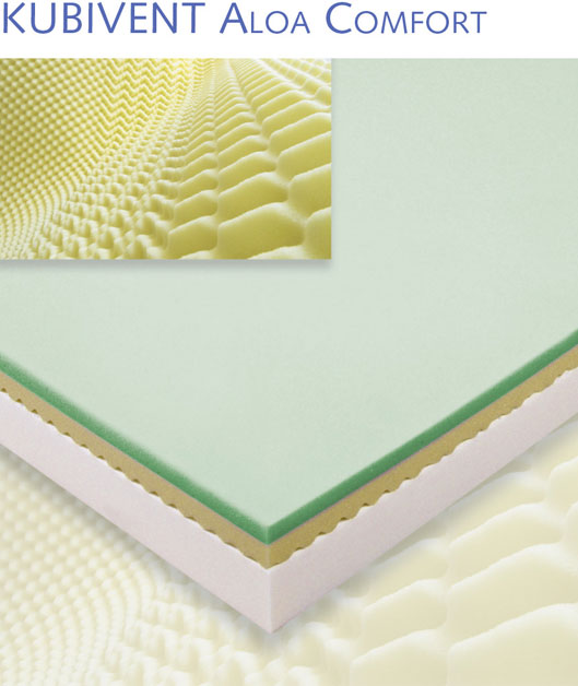 Kubivent Aloe Comfort Matratze, Visco-Matratze inkl. Anti-Allergie-Bezug Balance
