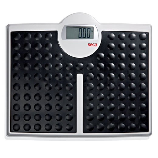 Seca 813 Robusta Flachwaage, breite Wiegeplattform, großes Display, bis 200kg Tragkraft, Teilung 100g