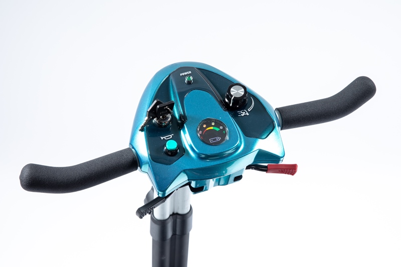 Mini Scooter Heartway Elba Lithium (S19-Brio Blau Metallic), faltbares Elektromobil mit Luftbereifung, 6 km/h, bis 115kg