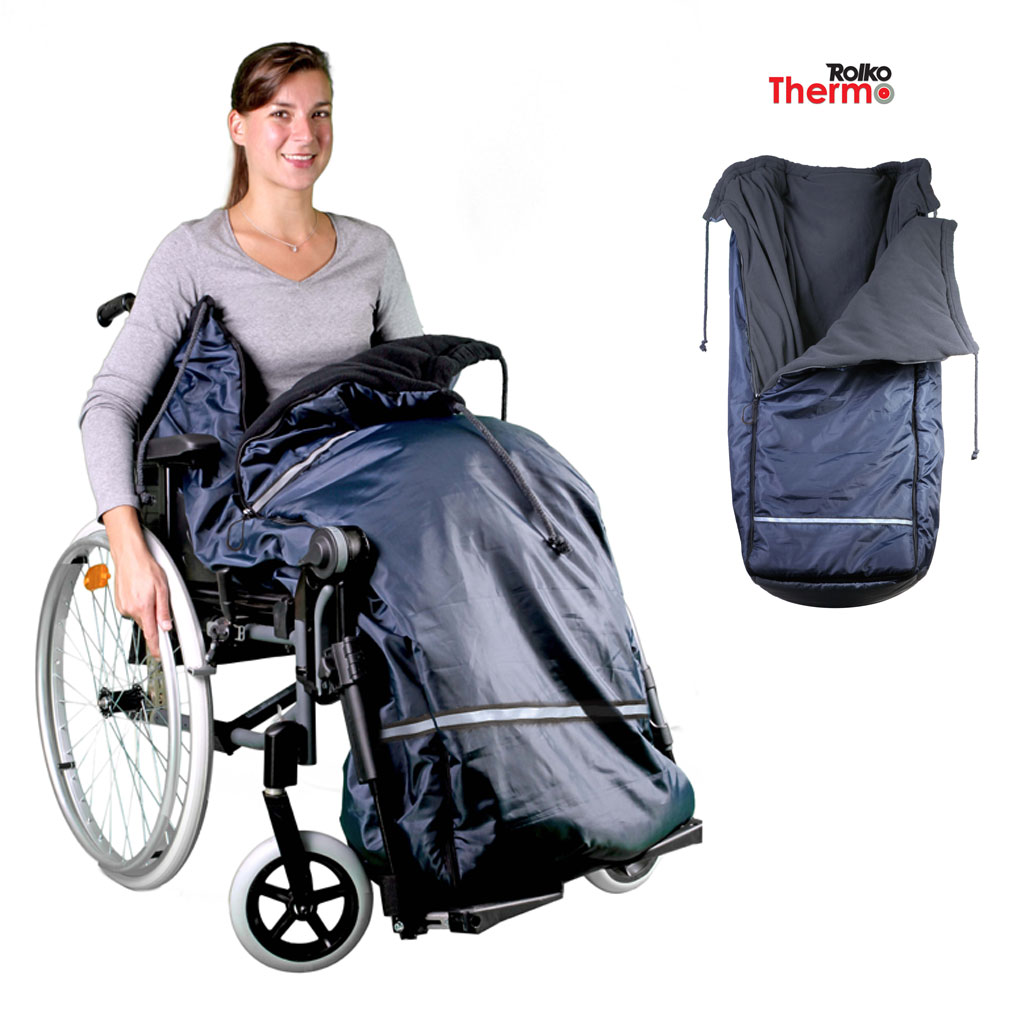Thermo Rollstuhl Schlupfsack, Gr. M für Erwachsene bis Größe 170cm, Innenfutter Polar-Fleece, wasserabweisendes Außenmaterial (#1235482)