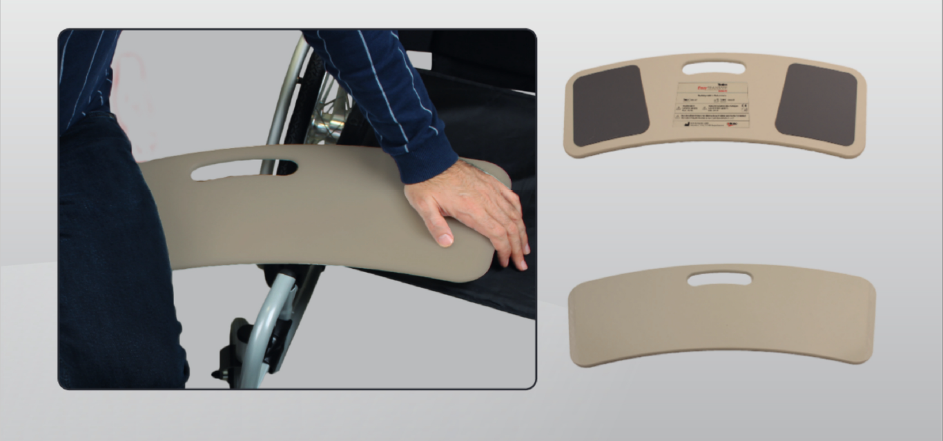 Rutschbrett Rolko-EasyTRANSFER wave curved, HMV, gebogen, Kunststoff, mit Handgriff, Anti-Rutsch-Unterseite, bis 130kg belastbar