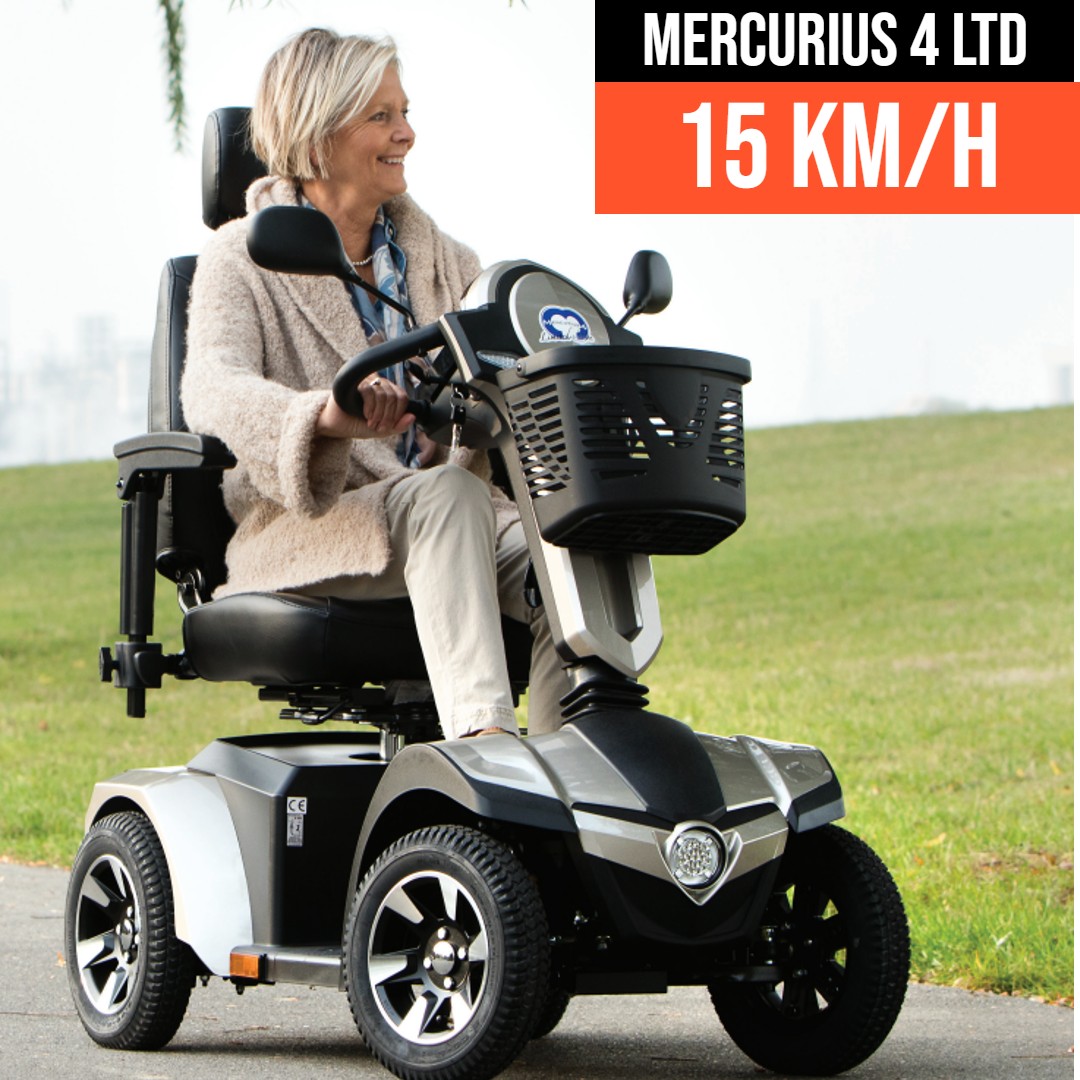 Mercurius 4 LTD, Elektromobil 15 km/h mit Sportfelgen, LCD-Display, 75Ah Akkus und 1000W Motor, 3 Jahre Wartung + Inspektion im Wert von 357€ inklusive*
