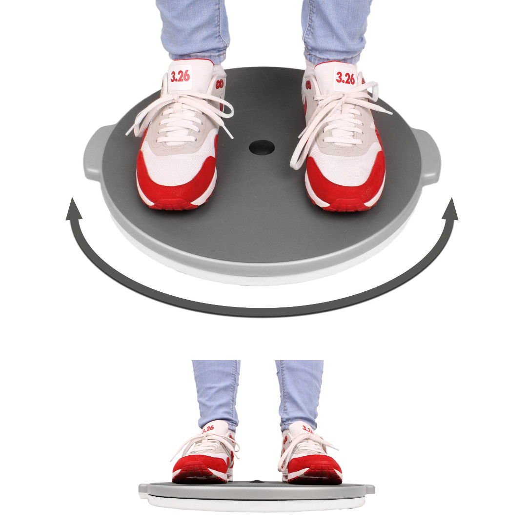 Drehteller EasyTRANSFER, erleichtert die Umsetzung von Hilfsbedürftigen z.B. vom Rollstuhl ins Bett oder Auto,  Drehscheibe Ø 41cm, bis zu 130kg, HMV