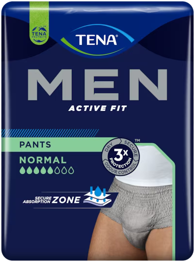 Die neue Tena Men Active Fit Pants Normal grau, HMV, Inkontinenzunterwäsche für Männer,(S/M = 12 Stück) (L/XL = 10 Stück)