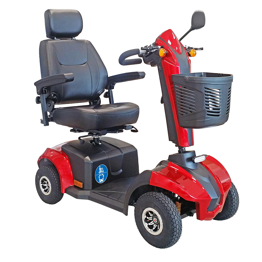 Kolja Elektromobil, ÖPNV Scooter 6 km/h, Bright Red, Deltalenker und Kapitänssitz, 36Ah Akku, bis 160kg