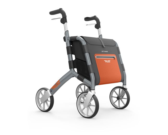 Let's Shop Rollator Trust Care, der Shopping Rollator, faltbar, grau