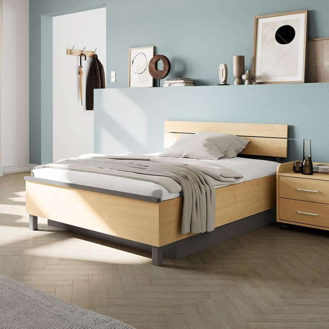 Burmeier Relax NG 2024 Bettumbau, 100x200, das komfortable Seniorenbett, Bett kombinierbar für E-Einlegerahmen