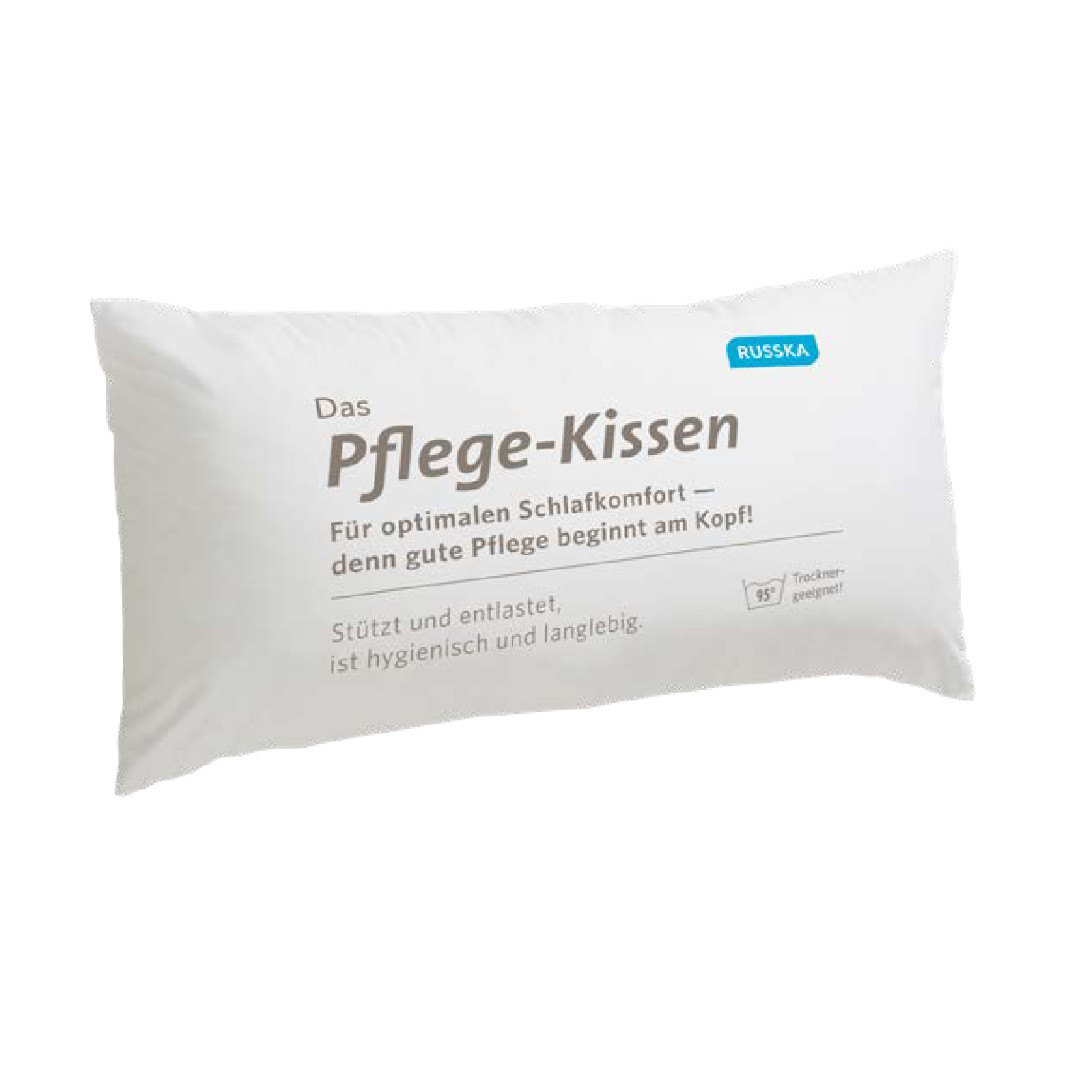 Pflege-Kissen 40x80cm, komplett waschbar bis 95°, softe und elastische Luftzellenstäbchen-Füllung, inkl. Bezug