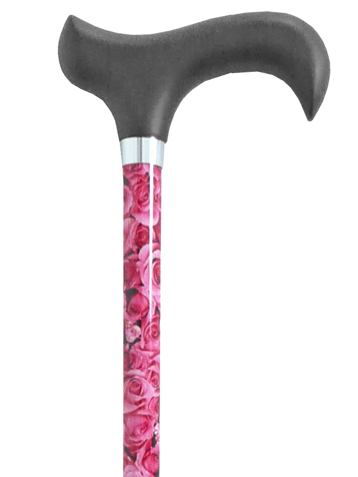 Leichtmetallstock im Blumendesign Rosen, mit Derbygriff, verstellbar, bis 100kg