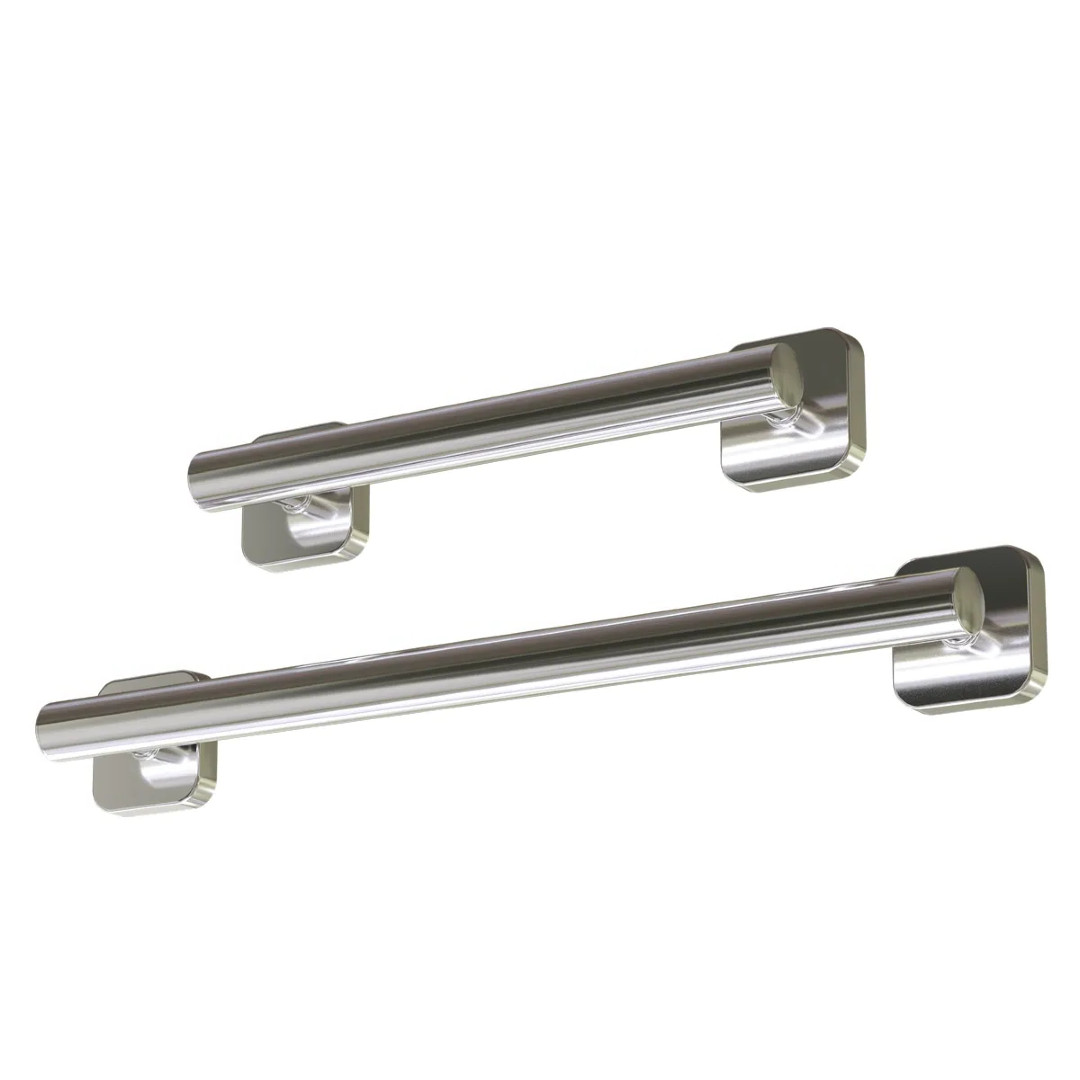 Varioplus Royal Messing Chrom Griff, edles und modernes Design, kleben statt bohren, 30 oder 50cm, Stück