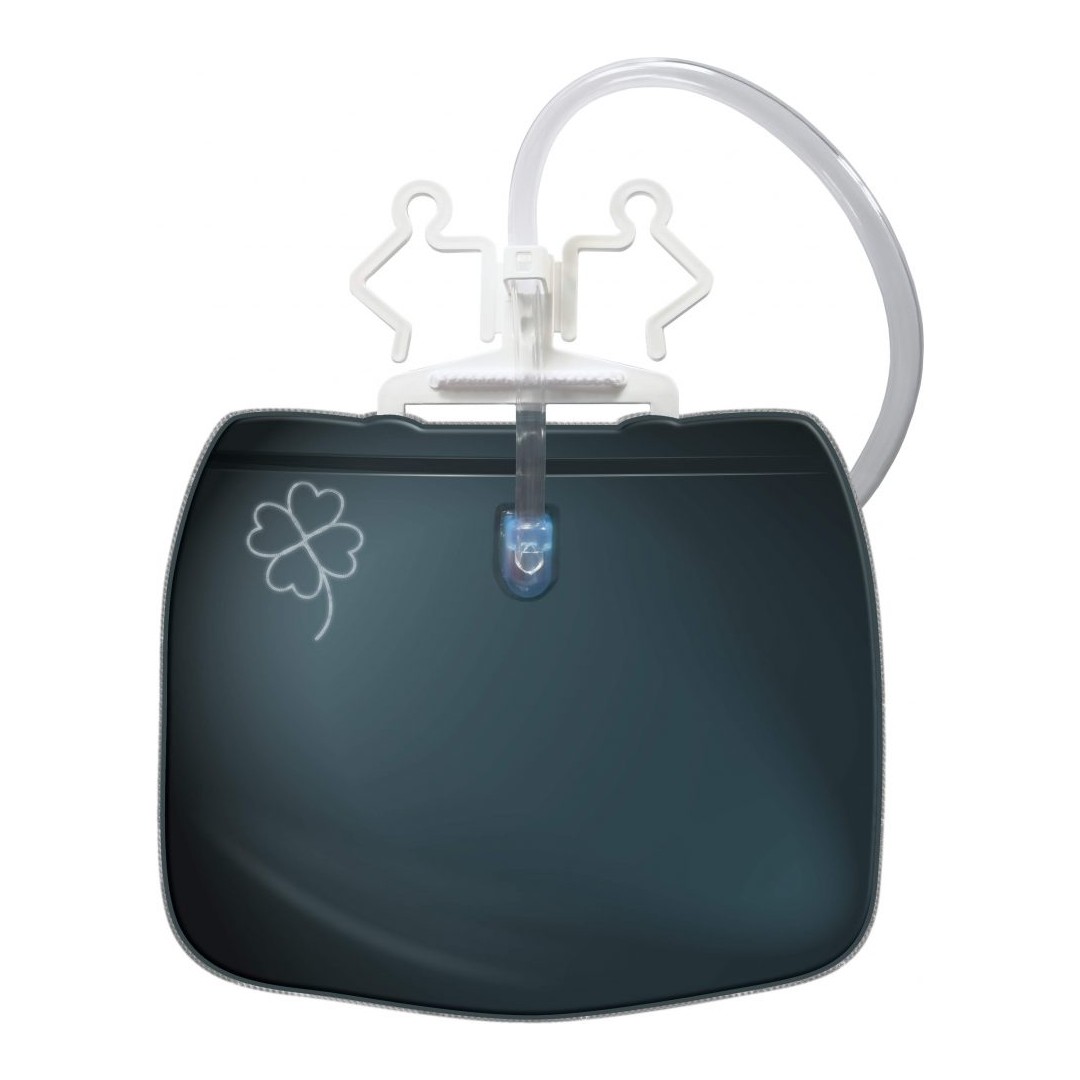 Inkoline Diskret, der einzigartige Bettbeutel mit Sichtschutz, HMV, Urindrainagebeutel 2000ml, Schlauch 120cm