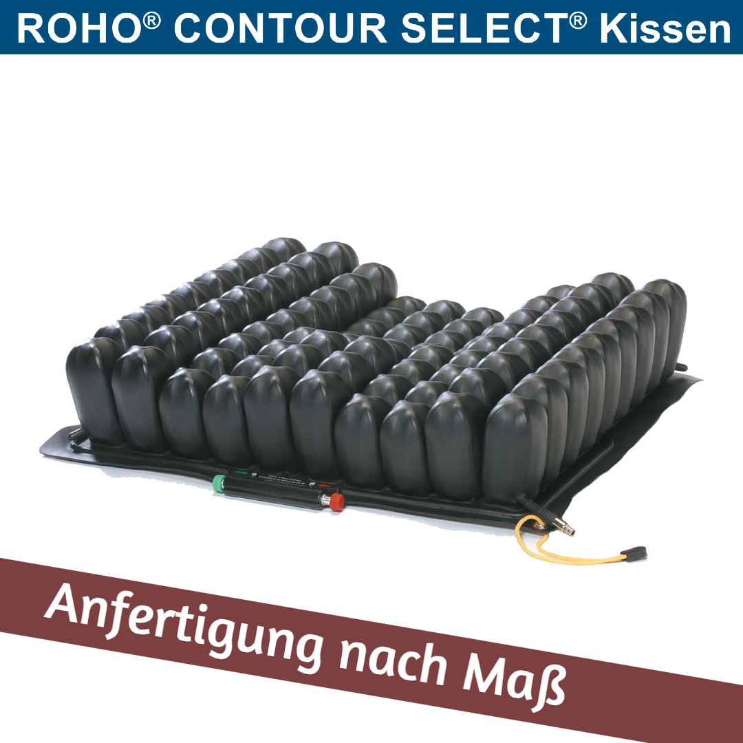 ROHO CONTOUR SELECT HIGH PROFILE, XL Sitzkissen, 10.5cm, HMV, anatomisches Positionierungskissen bis Grad 4, keine Gewichtsbeschränkung, nach Maß XL ab SB 51cm