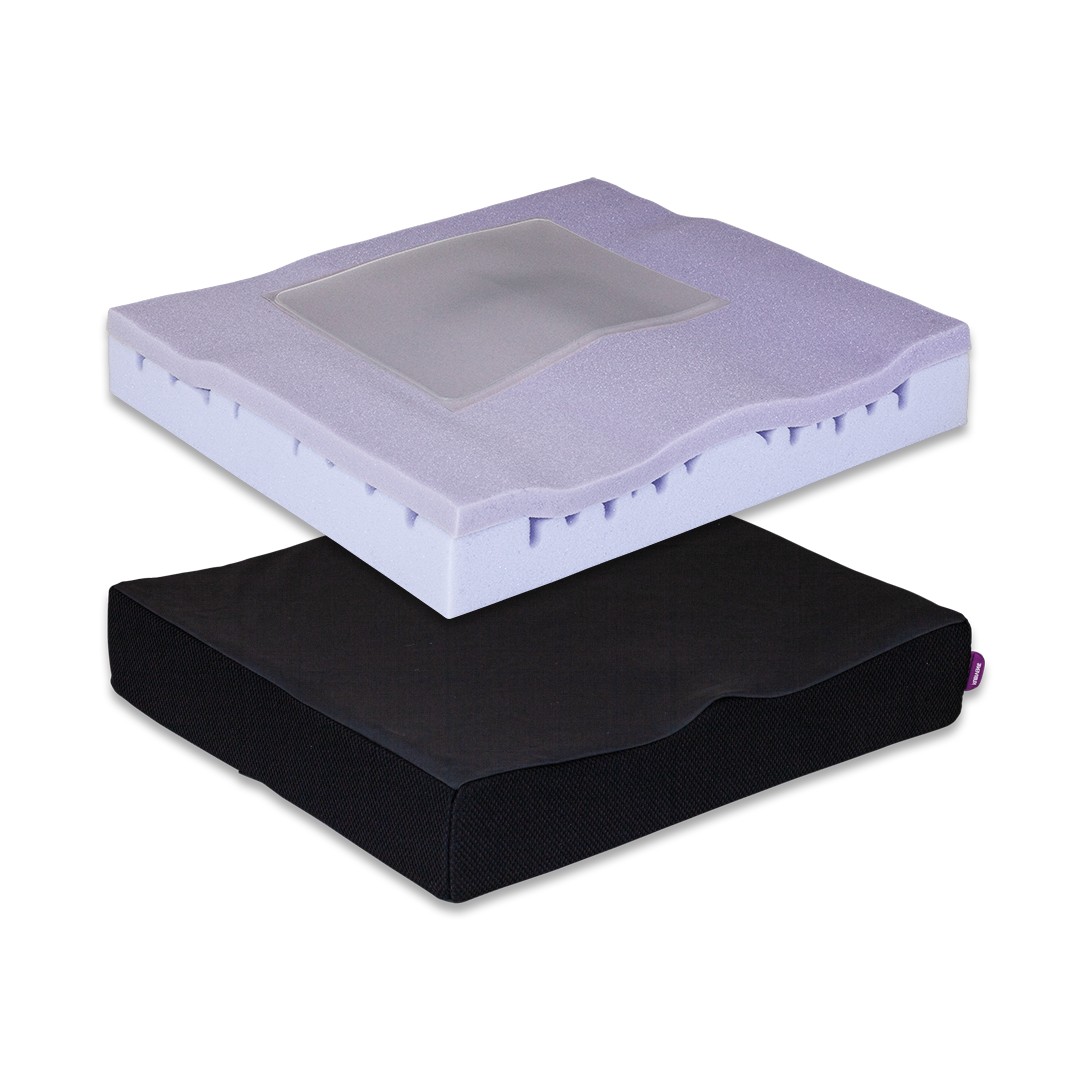 KUBIVENT ConturaGel Light Kissen, konturgeformt mit Gelschaum-Sitzfläche und Gel-Pad, HMV, bis Grad III, bis 120kg