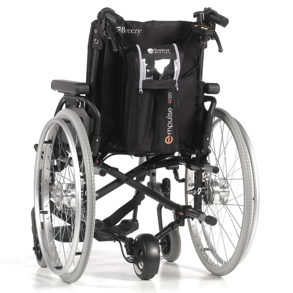 Sunrise Medical R20 faltbare Schiebehilfe inklusive Faltrollstuhl PariX², komplett fertig vormontiert, auspacken und losfahren