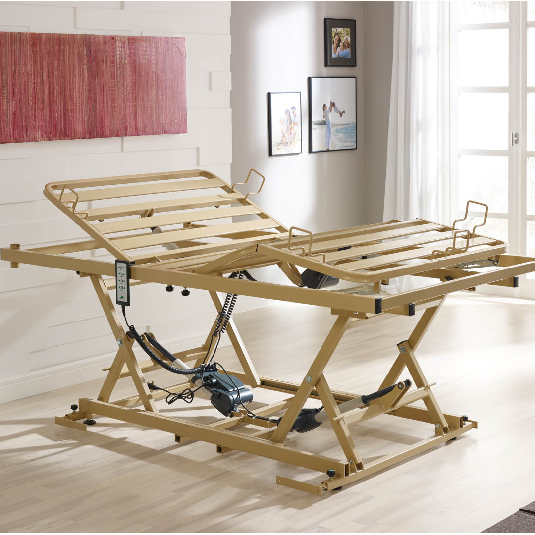 Burmeier Lippe 120*220 Einlegerahmen Betteinsatz, Sondermaß 120 x 220, elektrisch verstellbares Bett-im-Bett System, extra stabile Ausführung bis 250kg