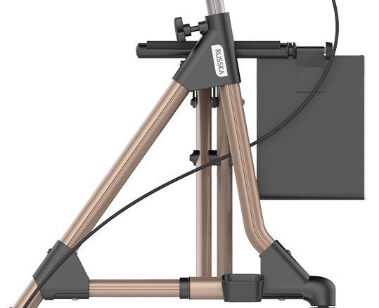 RUSSKA Elan Tour Rollator Champagner – stabiler Leichtgewichtrollator mit Komfort und Sicherheit