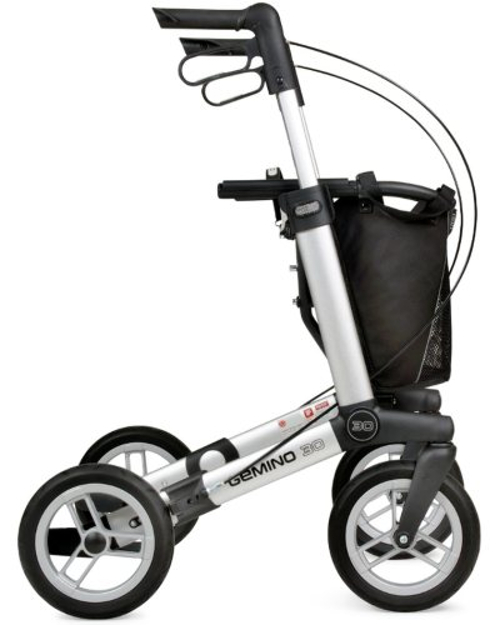 Gemino 30 M Comfort, Rollator mit stoßdämpfenden Rädern, das Aluminium Leichtgewichts-Modell für Innenräume und als Outdoor Gehwagen (#12548)
