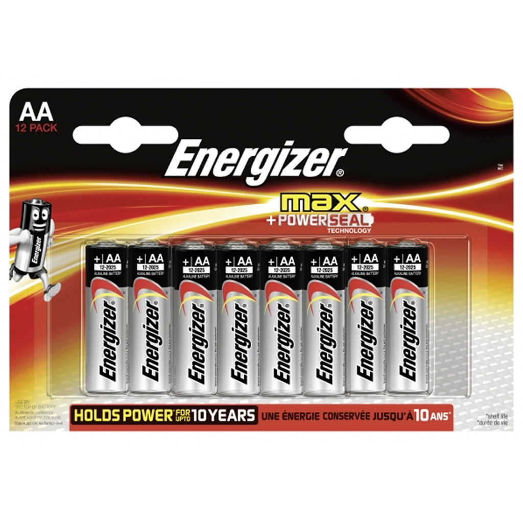 Batterie MIGNON (AA), Energizer Max Alkaline Mignon - AA - LR6 - 12er Blister, Qualitäts-Batterien (P=12), Maxipack