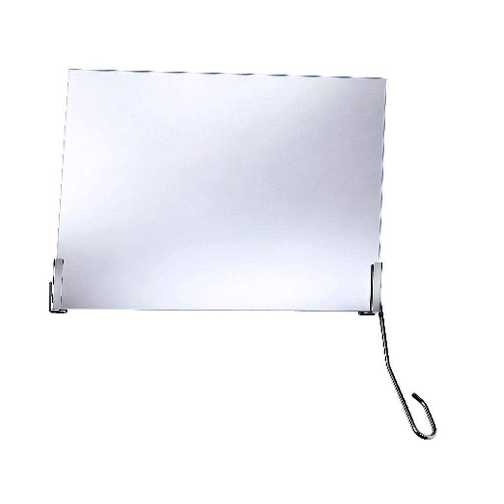 FRELU Kippspiegelgarnitur mit Verstellhebel, Neigungswinkel 35°, Standardversion, für Spiegel bis H=50cm und B=60cm geeignet