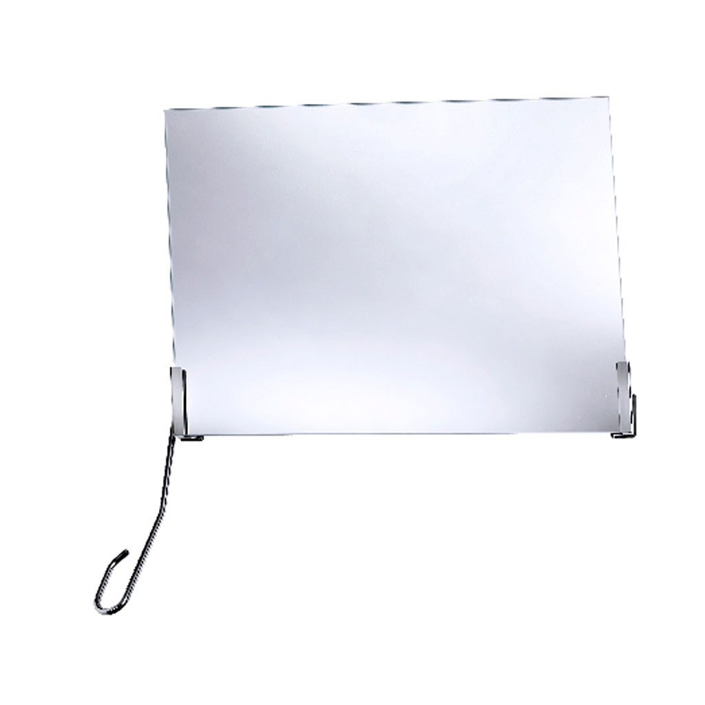 FRELU Kippspiegelgarnitur mit Verstellhebel links, Neigungswinkel 35°, Standardversion, für Spiegel bis H=50cm und B=60cm geeignet