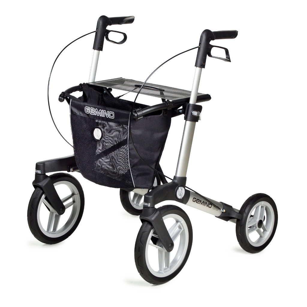 Sunrise Medical Gemino 60 Standard, Leichtgewichtsrollator, Outdoor-Gehwagen, für Körpergroße 150-200cm