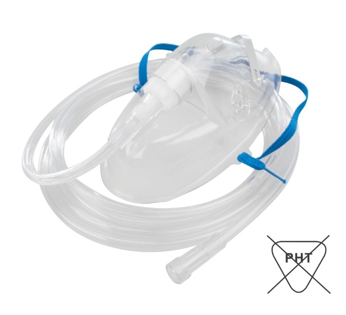 AEROpart Sauerstoff-Atemmaske für Erwachsene mit Verbindungsschlauch für Sauerstoffgeräte