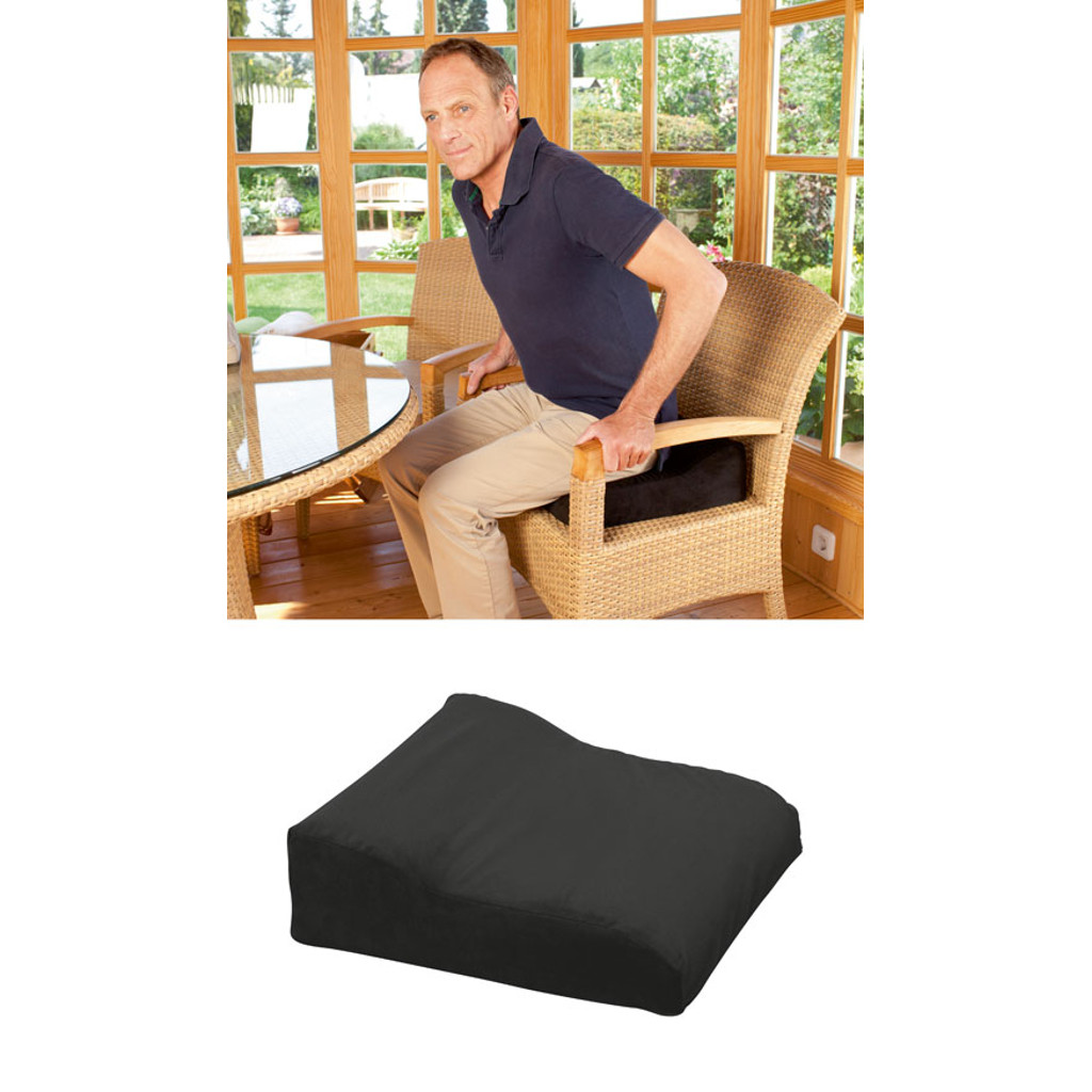 RUSSKA  Aufstehkissen extra groß, bequem Sitzen + leicht Aufstehen, 50 x 50cm, Höhe 15/10 cm, bis 200kg