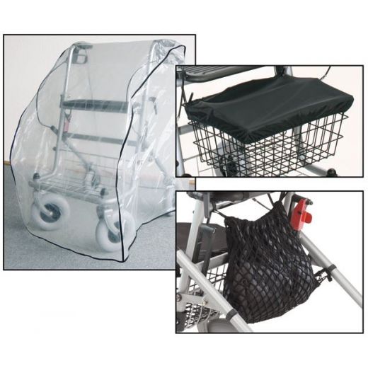 Schutz-Set (Schutzhaube, Korbabdeckung, Netz) 3-teiliges Set für Ihren Rollator (#1884)
