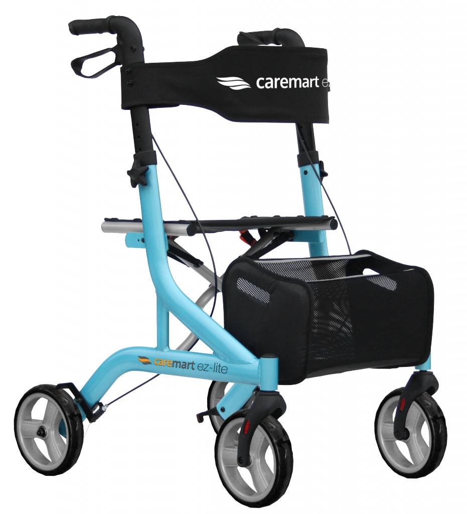 Aluminium-Rollator Caremart EZ-lite blau nur 6,9kg, faltbar