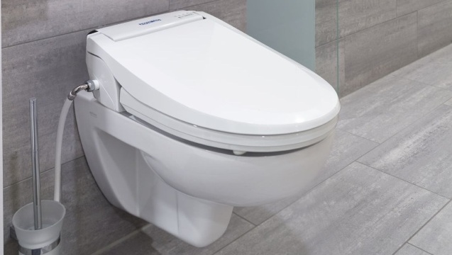 Aquatec Pure Bidet V2, WC-Aufsatz mit Wascheinrichtung mit Reinigungsdüse und Warmluftrockner, Licht, beheizbare Sitzfläche, elektrischer Spül-Toilettensitz (lieferbar ab April '26)