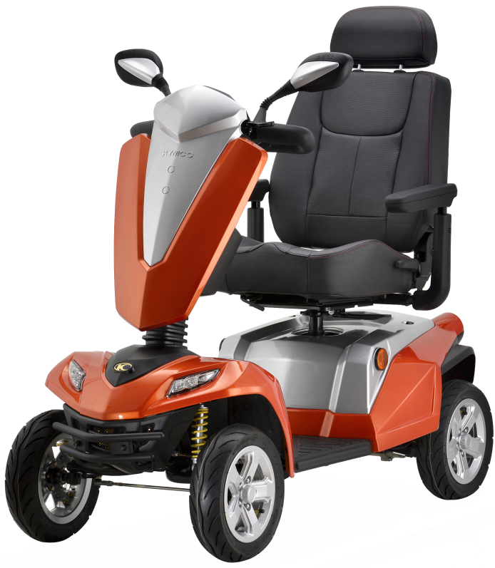 Elektromobil Kymco Texel 15 kmh Scooter sicher unterwegs mit Vollfederung