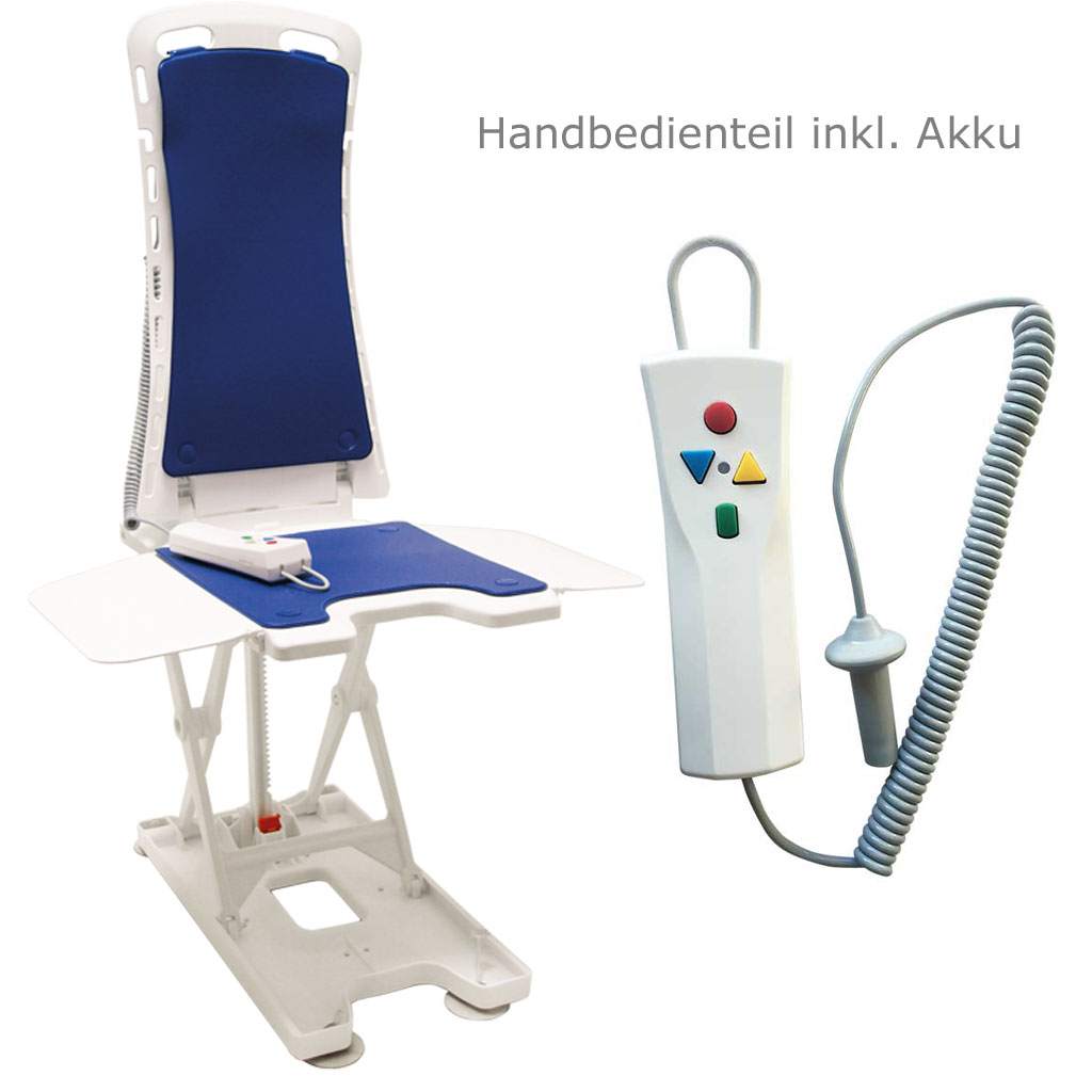 Akku inkl. Handsteuerung für Drive Bellavita 2G Badelifter, Neuteil, Original Akku mit Handbedienteil für Badewannenlifter