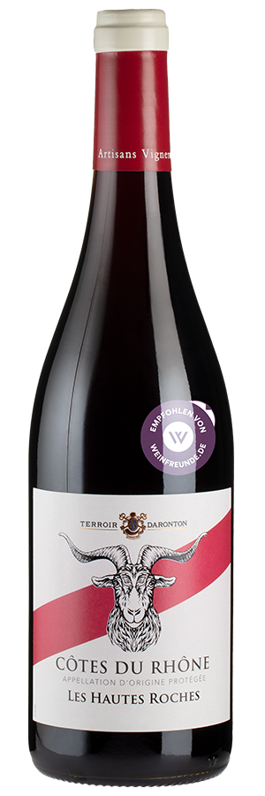 Les Hautes Roches Côtes du Rhône (2024) - Terroir Daronton Rhonea - Rotwein aus Frankreich