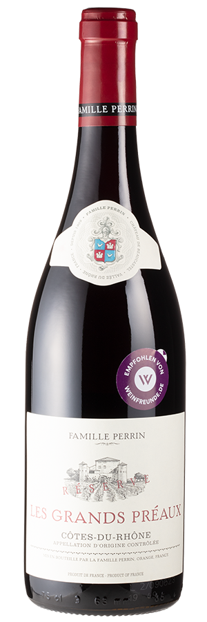 Les Grands Préaux Côtes-du-Rhône Réserve (2022) - Famille Perrin - Rotwein aus Frankreich