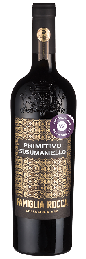 Famiglia Rocca Primitivo Susumaniello Collezione Oro (2022) - Angelo Rocca - Rotwein aus Apulien, Italien