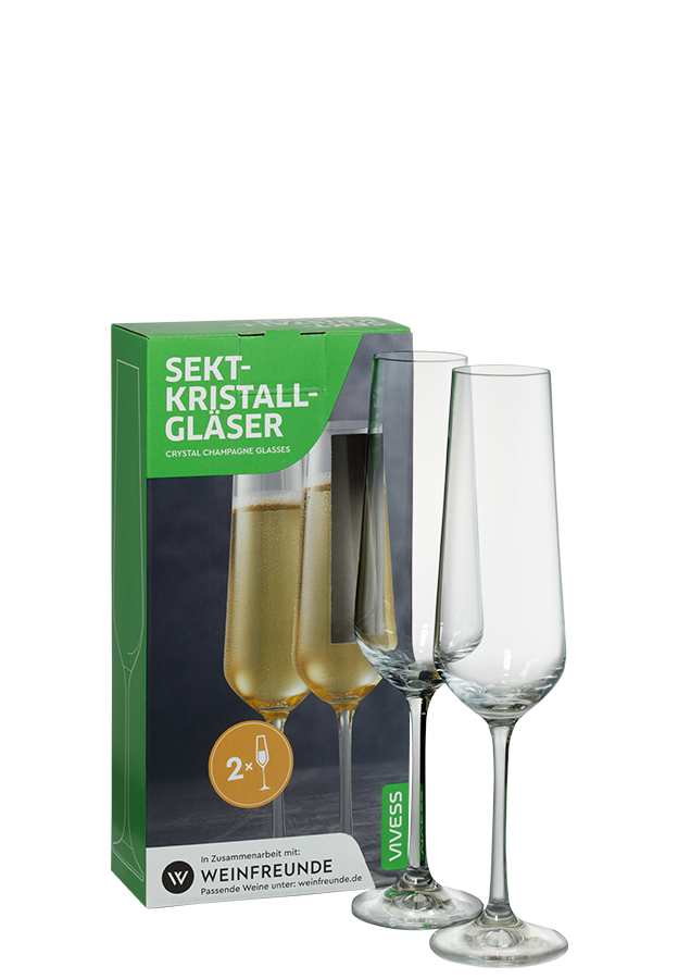 2er-Set Vivess Sekt-Kristallgläser - Vivess - Weinzubehör aus Tschechien