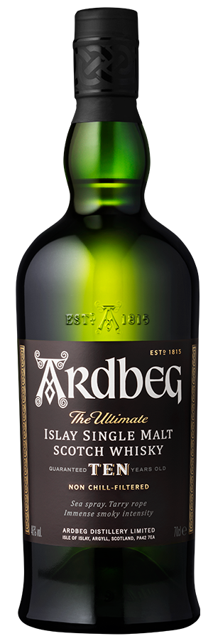 Ardbeg Ten Years Islay Single Malt Scotch Whisky - Ardbeg Distillery - Spirituosen aus Großbritannien