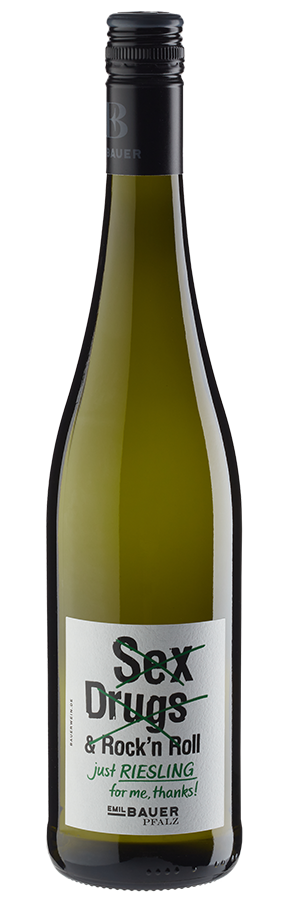 No Sex, Drugs & Rock'n Roll just Riesling trocken (2024) - Emil Bauer - Weißwein aus der Pfalz, Deutschland