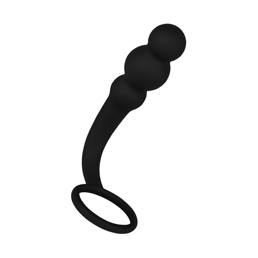 Sinnlicher Analplug mit Hodenring, 14,5 cm