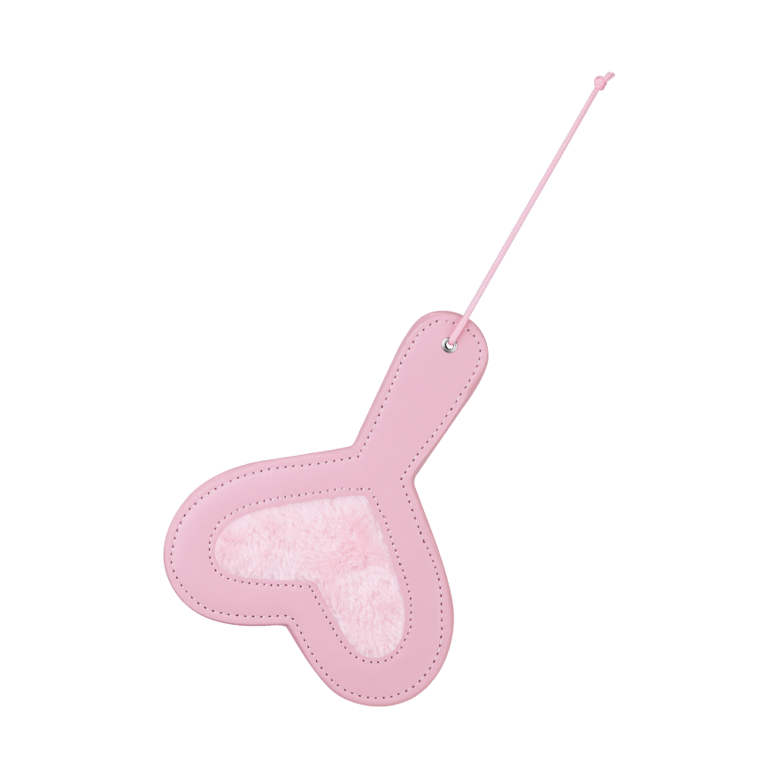 Herzförmiges Paddle mit Plüsch-Detail